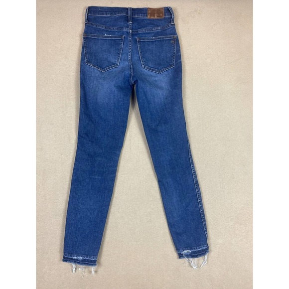 Madewell 10" High Rise Skinny Women's 24 Blue Casual Denim Stretch Button Fly - Picture 14 of 15